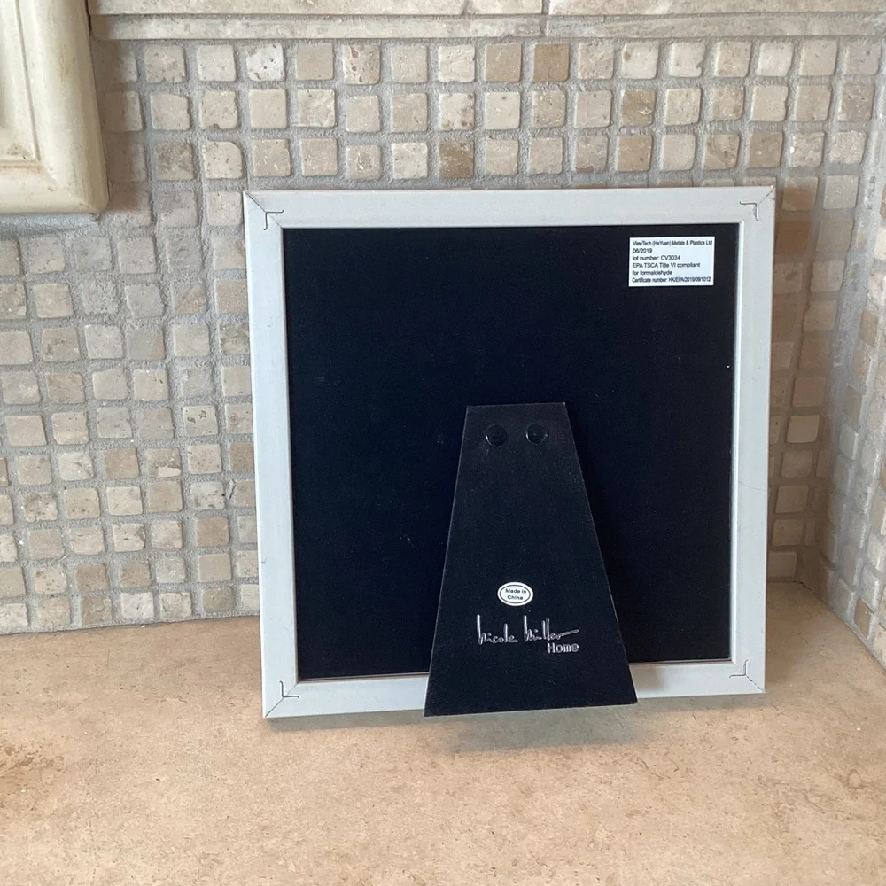 BEACH HOUSE SHADOWBOX PICTURE  “LOVE” WHITE 8 x 8”